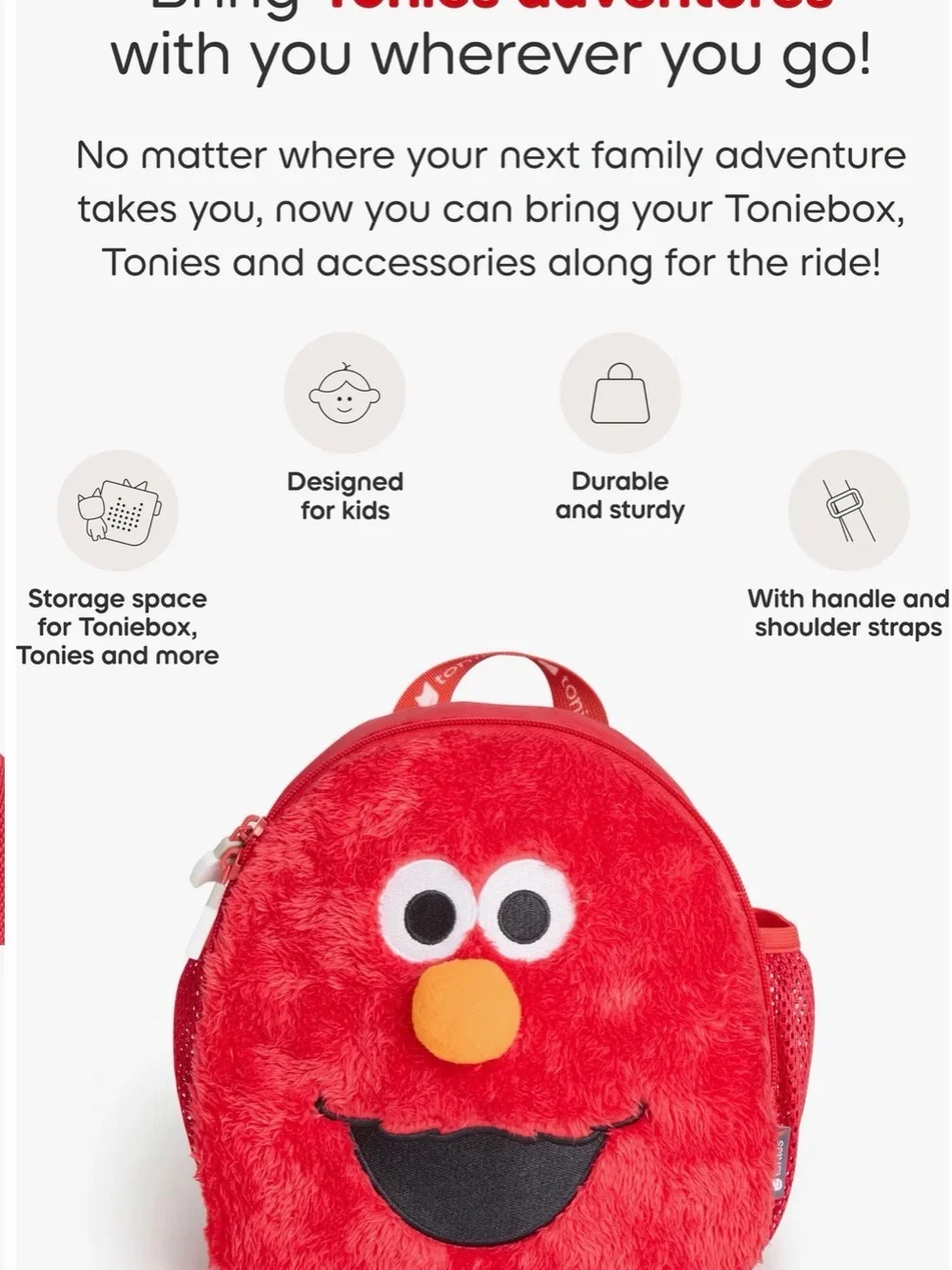 Tonies Sesame Street Elmo Character Backpack
